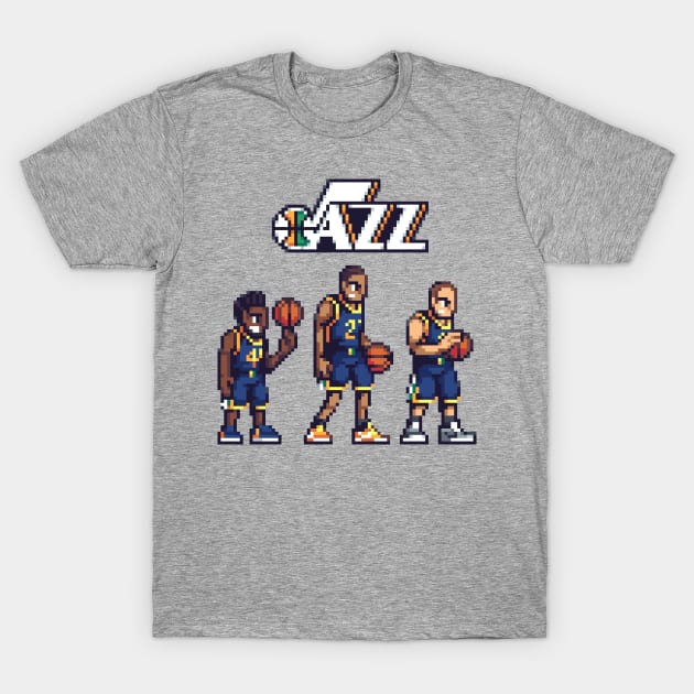 Pixel Utah Jazz T-Shirt by hansenjames